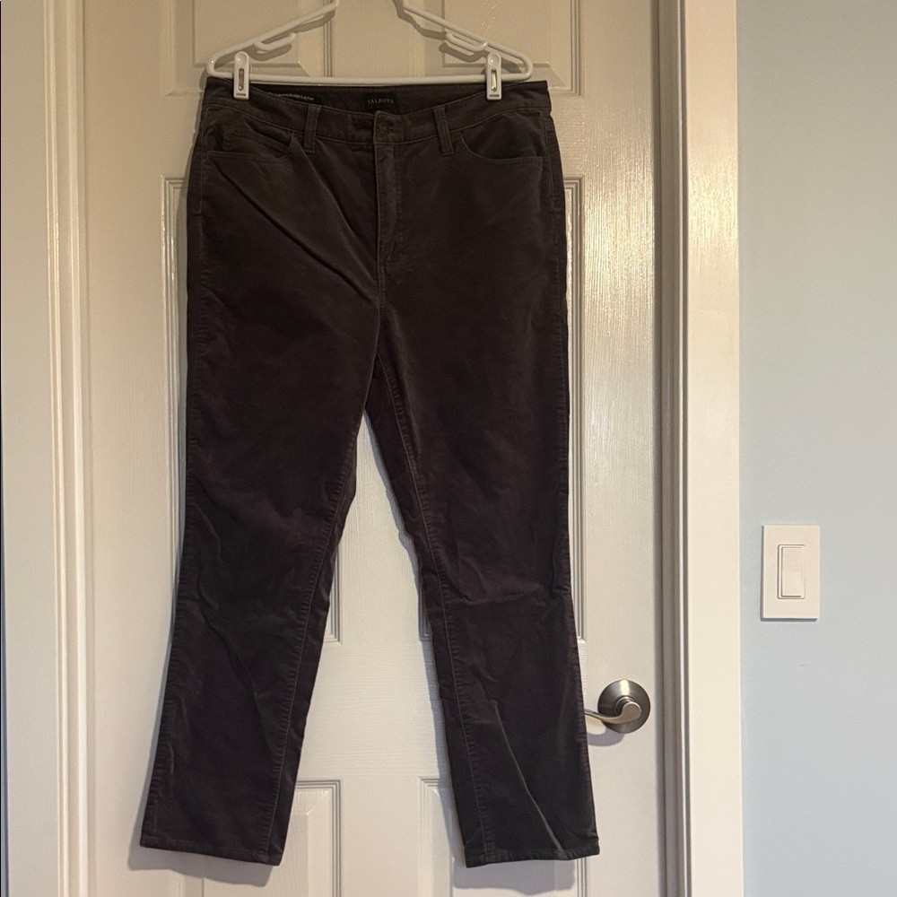 Talbots Dark Grey Velveteen  Pants